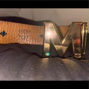 Men’s MCM Claus Monogram Reversible Belt